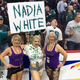 Nadia White poses after her entrance at Wing Bowl 26. (Photo: Dan McQuade)